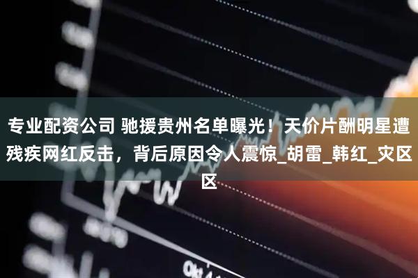 专业配资公司 驰援贵州名单曝光！天价片酬明星遭残疾网红反击，背后原因令人震惊_胡雷_韩红_灾区